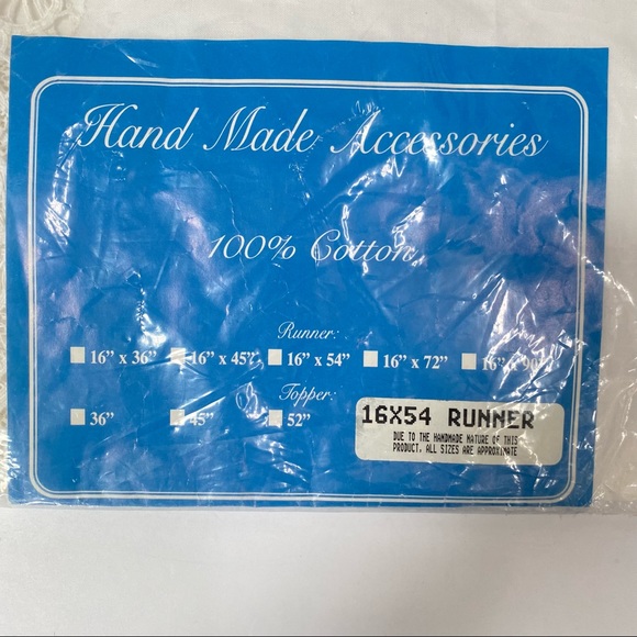 Lot of 2 Cotton Lace Cutwork Runners 70" and 54" NEW Table Runner - Picture 6 of 8